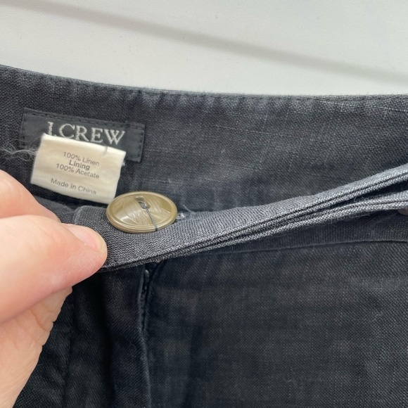 J Crew 100% linen black loose leg pant - Picture 3 of 6
